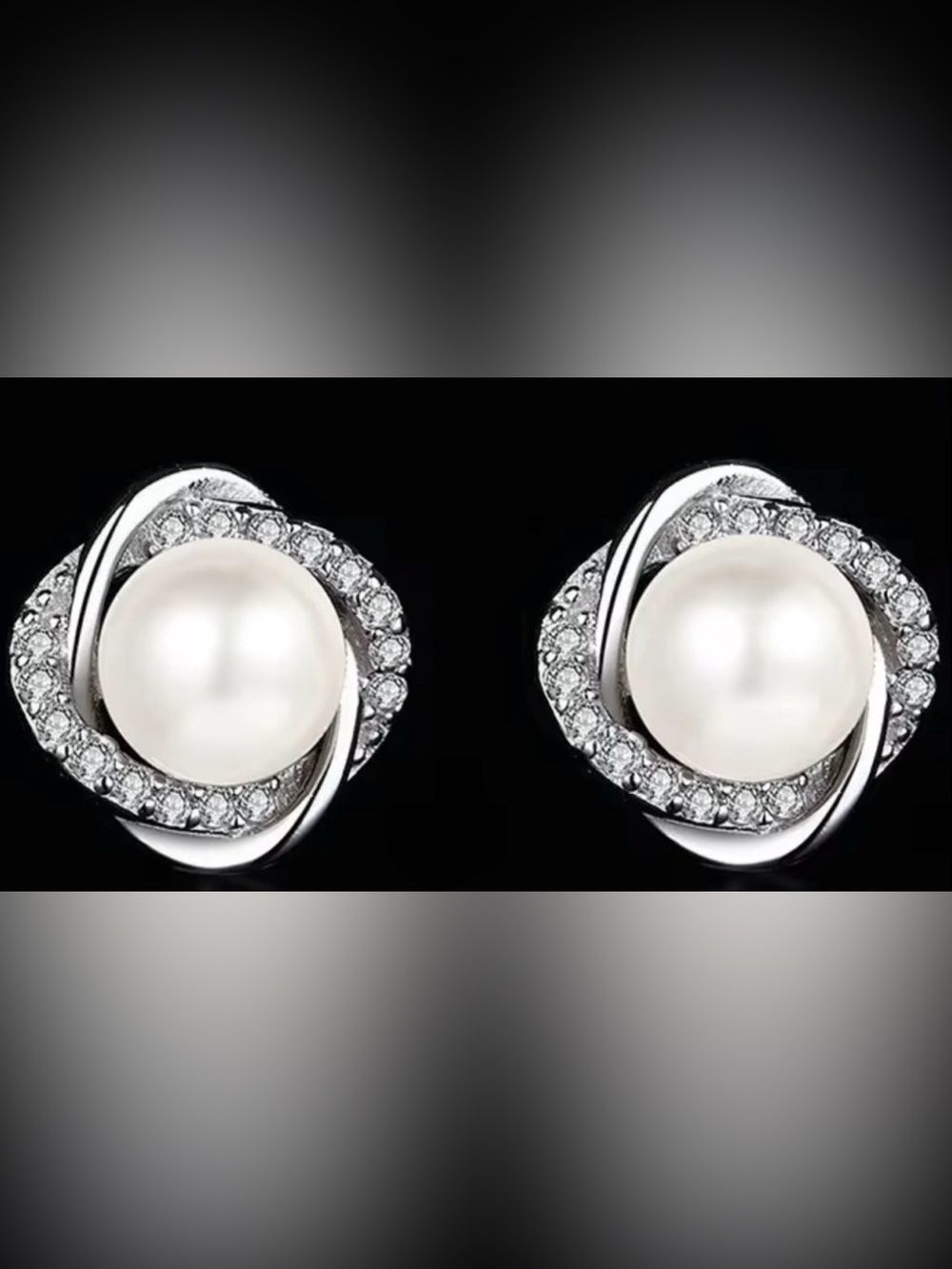 6-7mm White Freshwater Pearl 925 Sterling Silver Stud Earrings